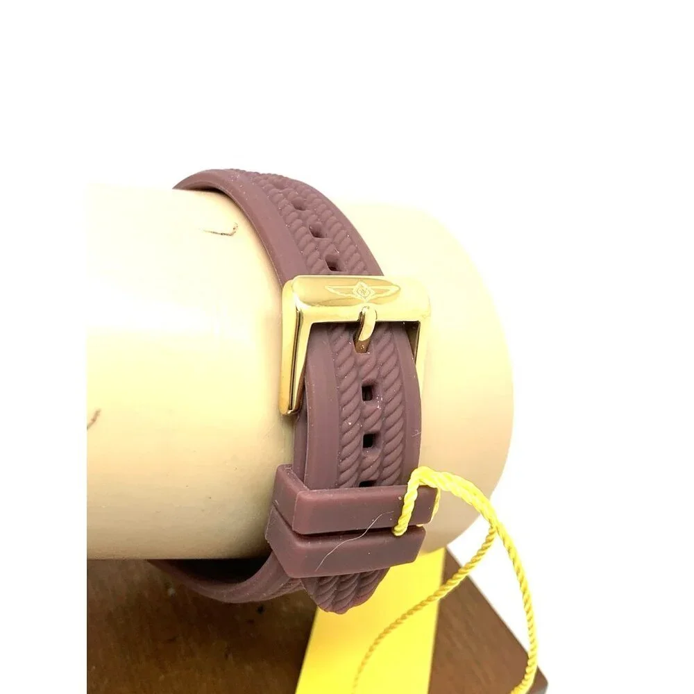 Invicta Women's Watch 17485 Angel Quartz Gold Tone Case Rubber Strap 38mm
